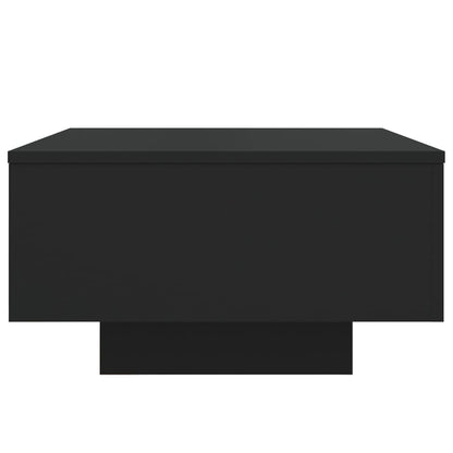 Mesa de centro com luzes LED 55x55x31 cm preto