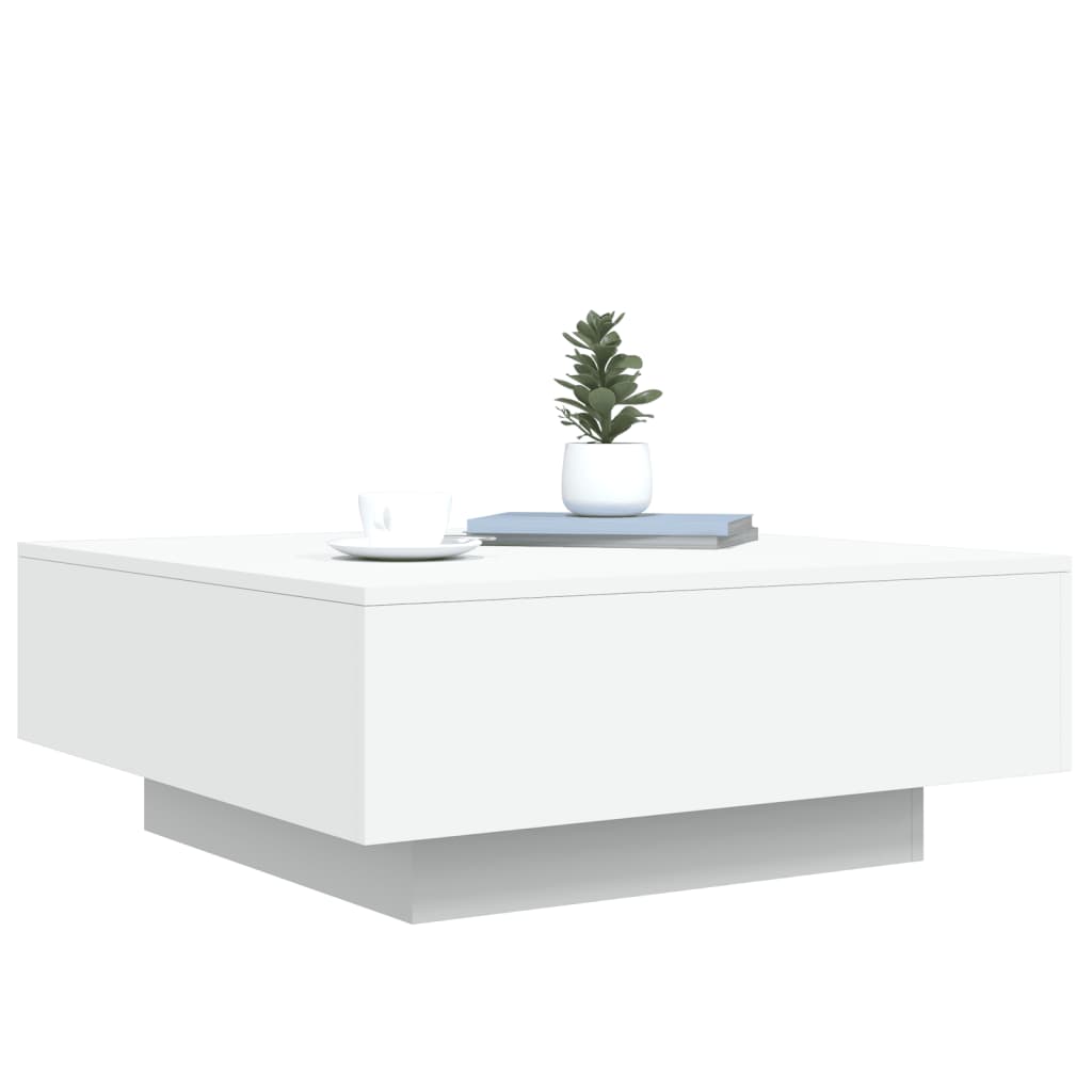 Mesa de centro 80x80x31 cm contraplacado branco