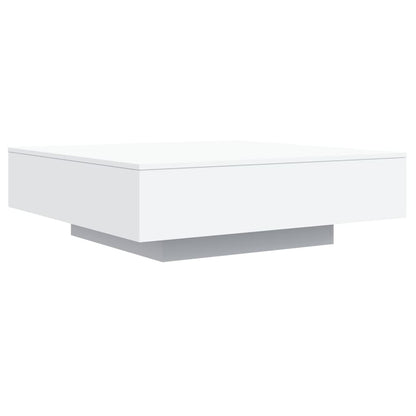 Mesa de centro com luzes LED 100x100x31 cm branco