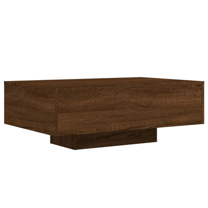 Mesa de centro com luzes LED 85x55x31 cm carvalho castanho