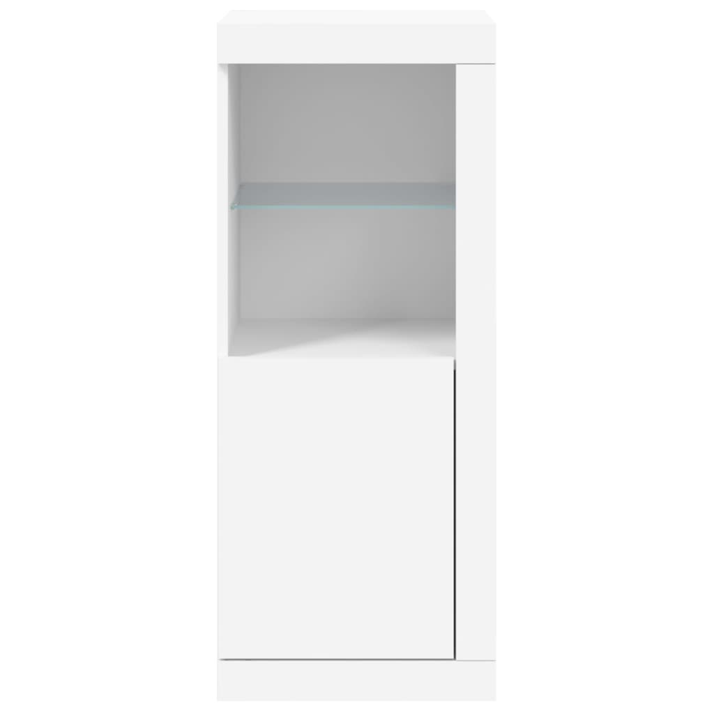 Aparador com luzes LED 41x37x100 cm branco