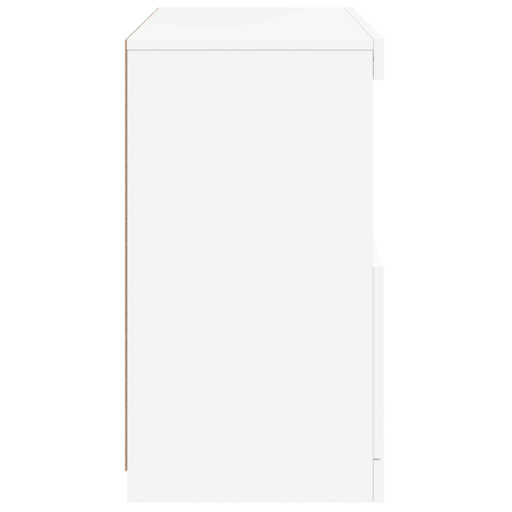 Aparador com luzes LED 60x37x67 cm branco