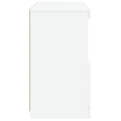 Aparador com luzes LED 60x37x67 cm branco