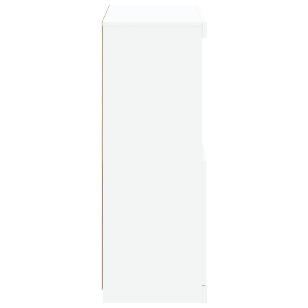 Aparador com luzes LED 60,5x37x100 cm branco