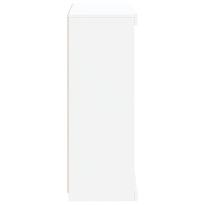 Aparador com luzes LED 60,5x37x100 cm branco