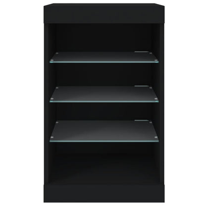 Aparador com luzes LED 41x37x67 cm preto