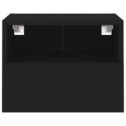 Móveis de parede p/ TV 2 pcs 40x30x30cm derivados madeira preto