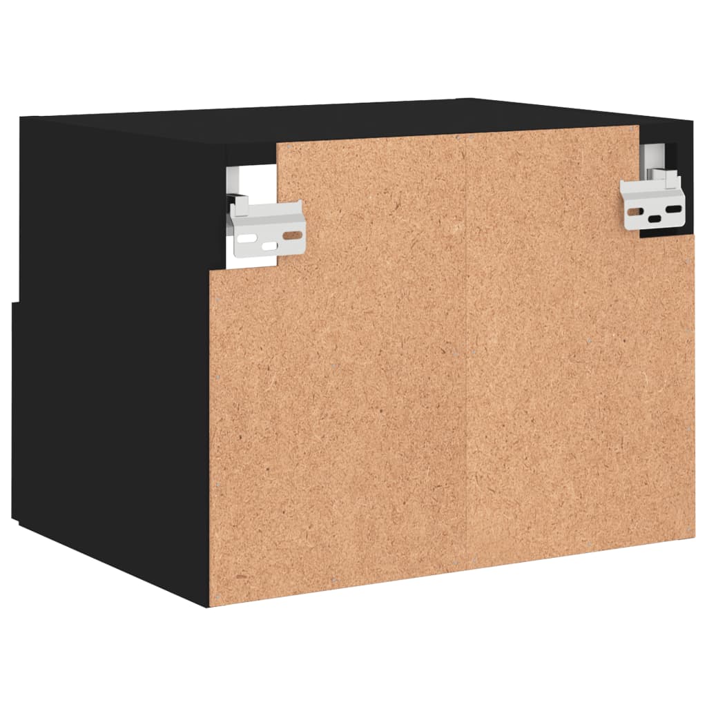 Móveis de parede p/ TV 2 pcs 40x30x30cm derivados madeira preto