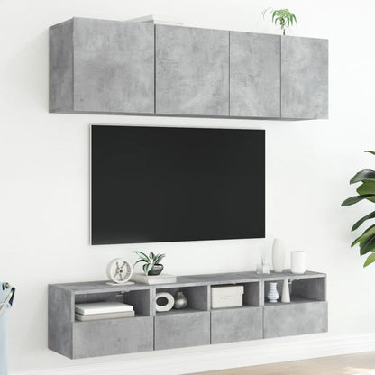 Móveis parede TV 2 pcs 40x30x30 cm deriv. madeira cinza cimento