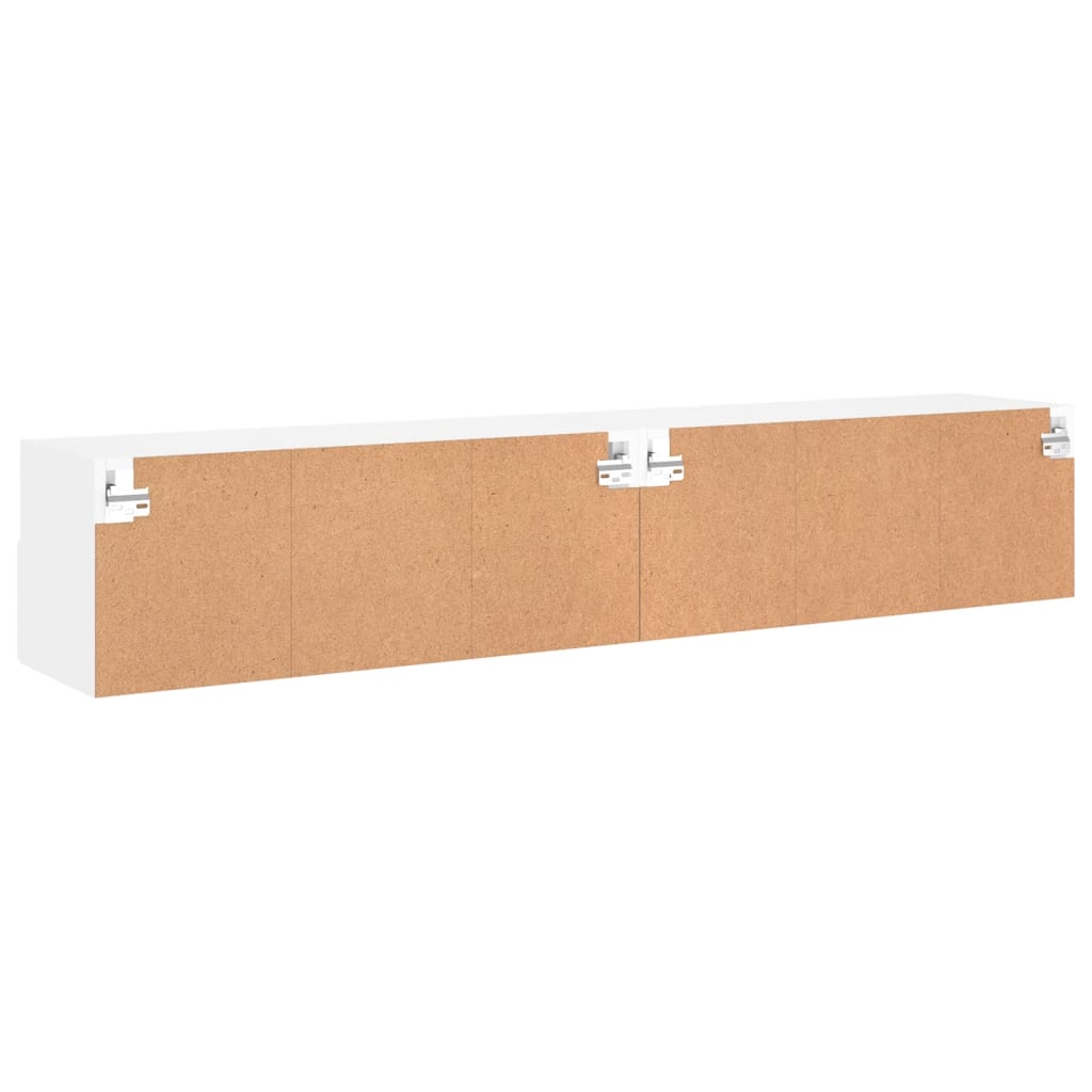 Móveis parede p/ TV 2pcs 80x30x30cm derivados de madeira branco