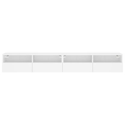 Móvel parede p/ TV 2 pcs 100x30x30 cm derivados madeira branco