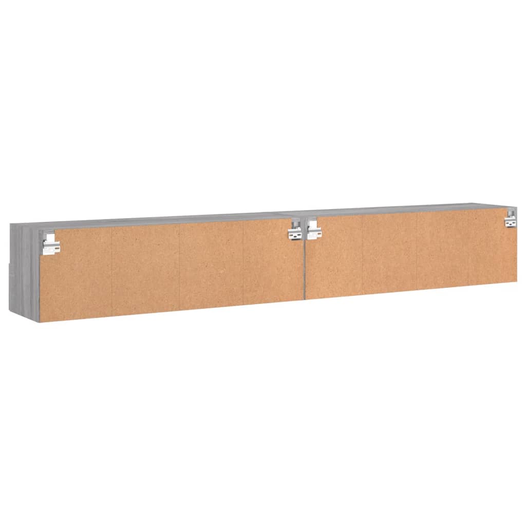 Móveis parede TV 2pcs 100x30x30 cm deriv. madeira cinza sonoma