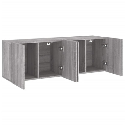 Móveis de parede para TV 2 pcs 60x30x41 cm cinzento sonoma