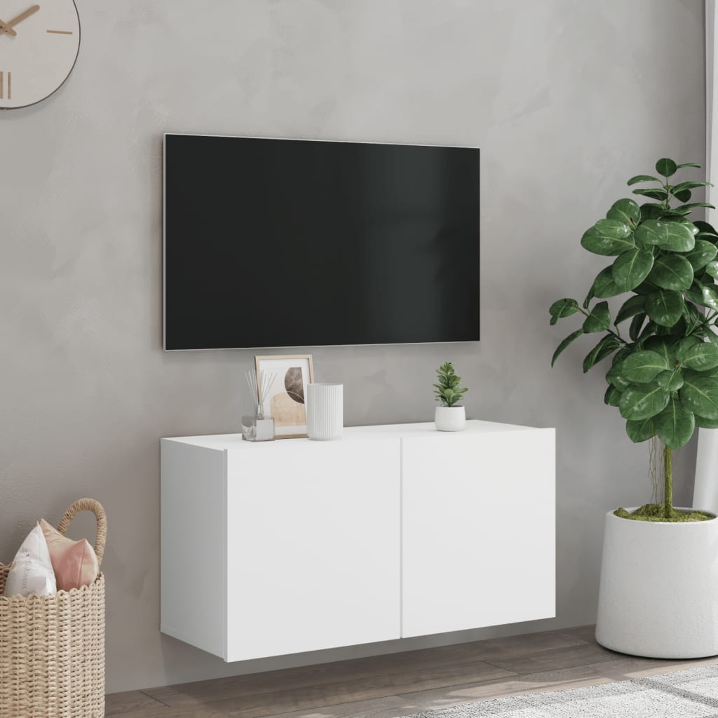 Móvel de parede para TV 80x30x41 cm branco