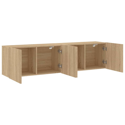 Móveis de parede para TV 2 pcs 80x30x41 cm carvalho sonoma