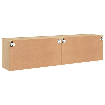 Móveis de parede para TV 2 pcs 80x30x41 cm carvalho sonoma