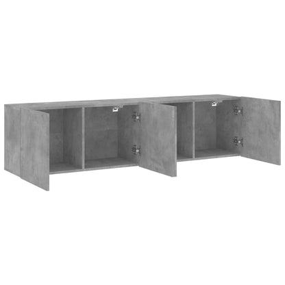 Móveis de parede para TV 2 pcs 80x30x41 cm cinzento cimento