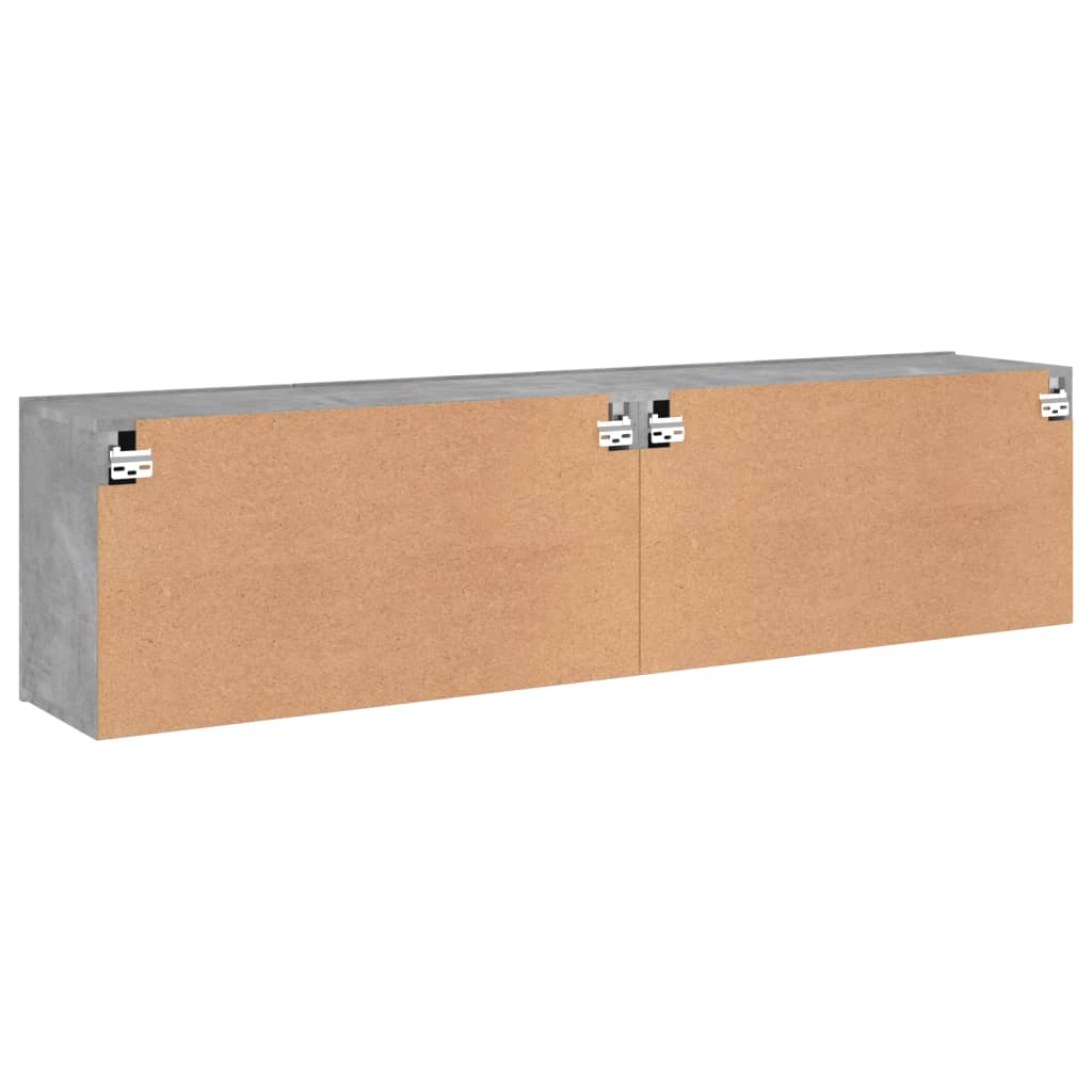 Móveis de parede para TV 2 pcs 80x30x41 cm cinzento cimento