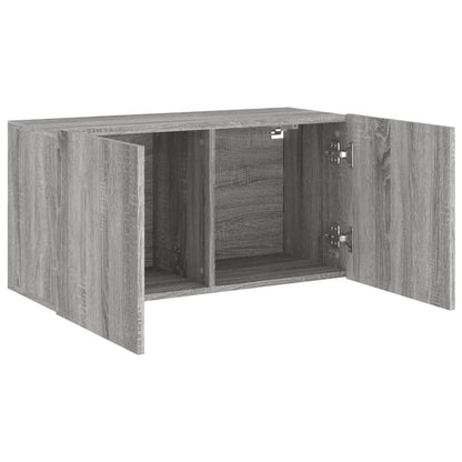 Móvel de parede para TV 80x30x41 cm cinzento sonoma