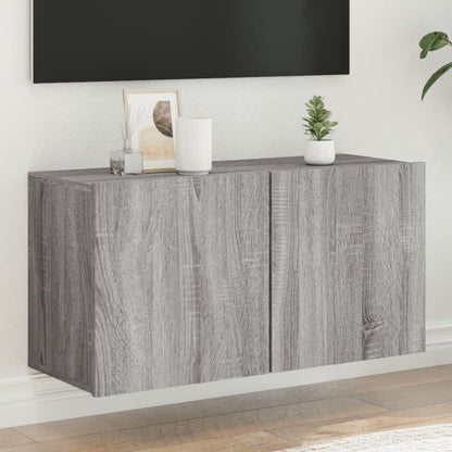 Móvel de parede para TV 80x30x41 cm cinzento sonoma