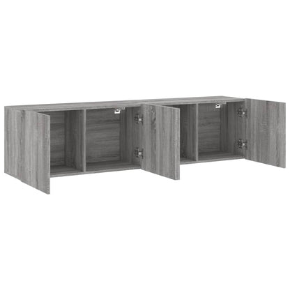 Móveis de parede para TV 2 pcs 80x30x41 cm cinzento sonoma