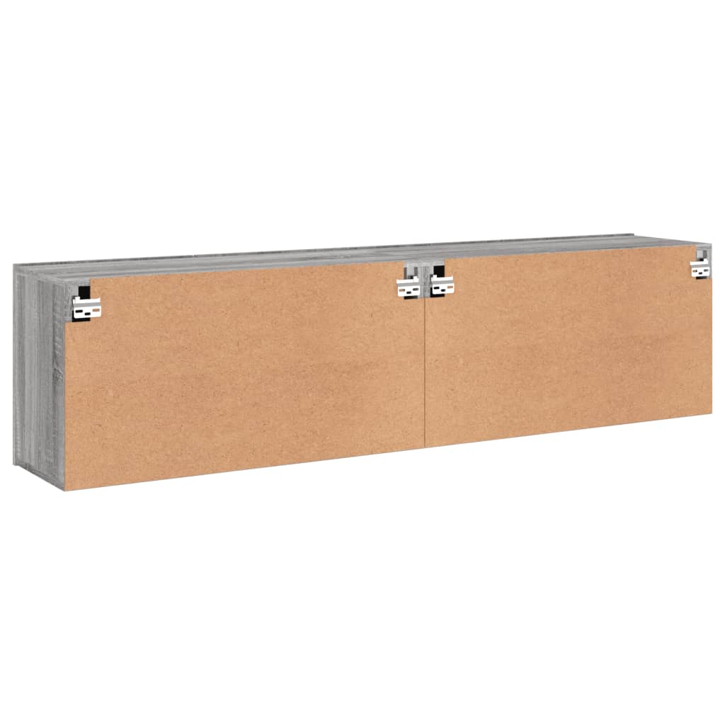 Móveis de parede para TV 2 pcs 80x30x41 cm cinzento sonoma