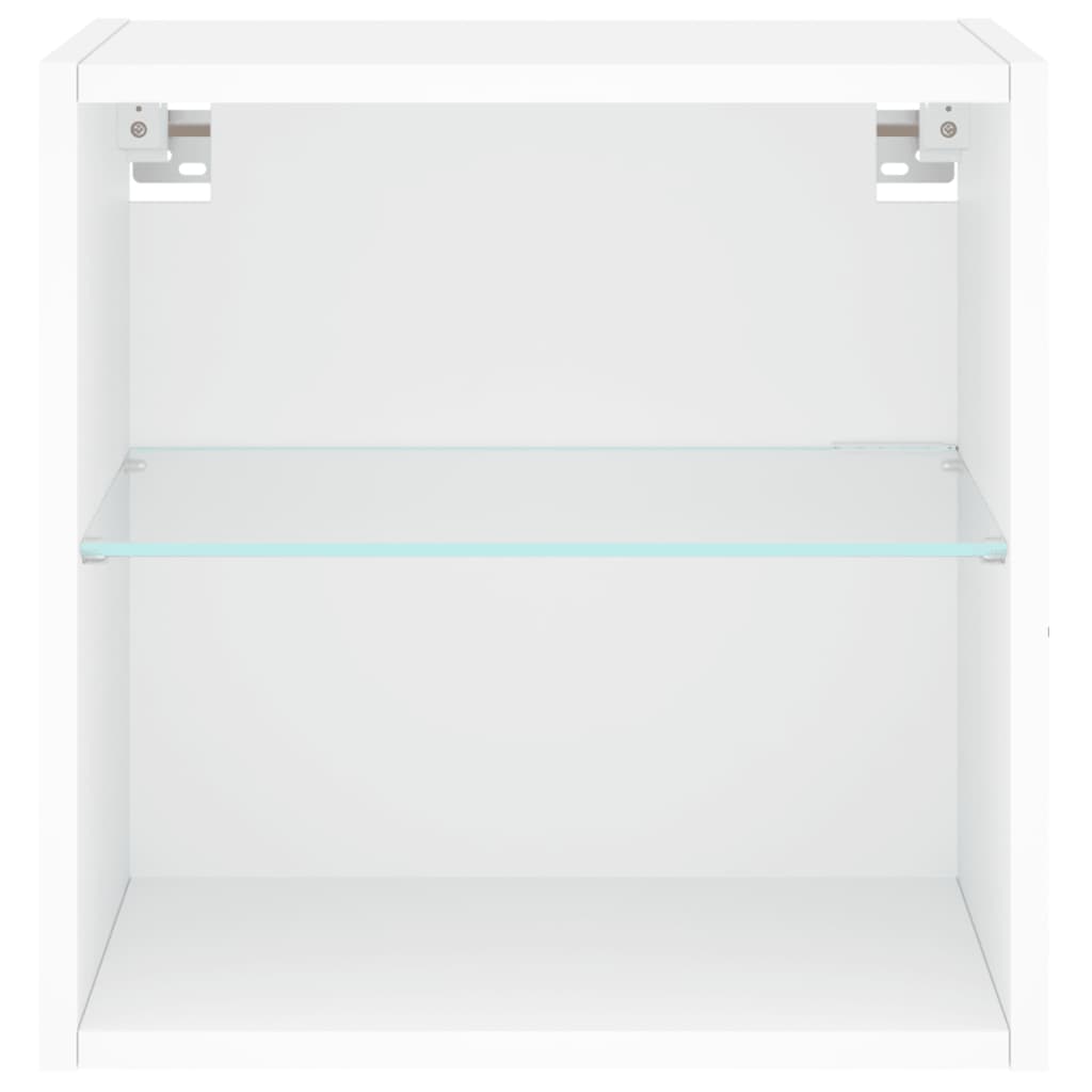 Mesa de cabeceira de parede com luzes LED branco