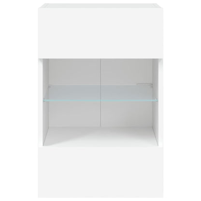 Móveis de Parede Selma p/ TV com Luzes LED - 2 Peças 40x30x60,5 cm - Branco