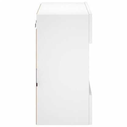 Móvel de parede para TV com luzes LED 58,5x30x60,5 cm branco