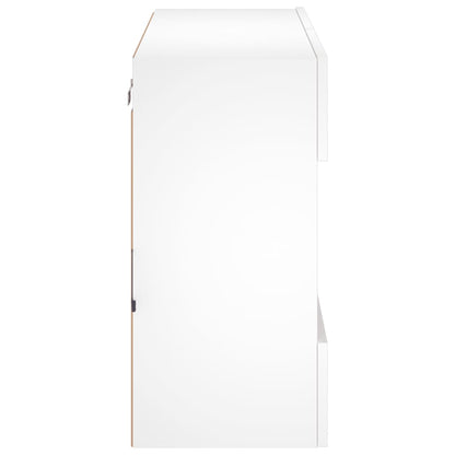 Móvel de parede para TV com luzes LED 78,5x30x60,5 cm branco