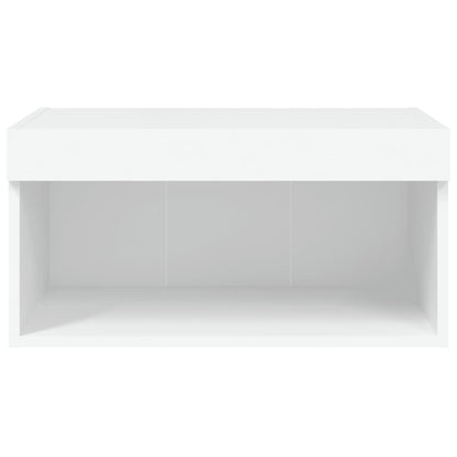 Móvel de TV com luzes LED 60x30x30 cm branco