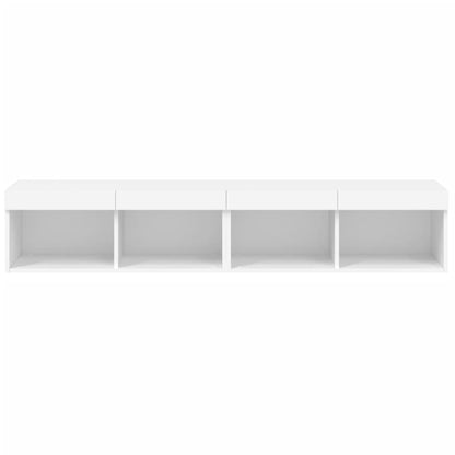 Móveis de TV com luzes LED 2 pcs 80x30x30 cm branco