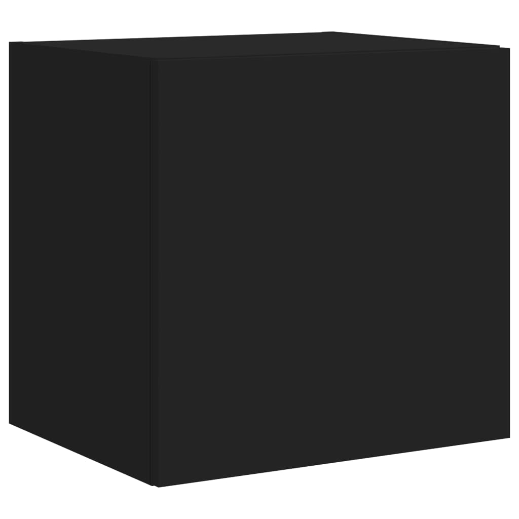 Móvel de parede para TV com luzes LED 40,5x35x40 cm preto