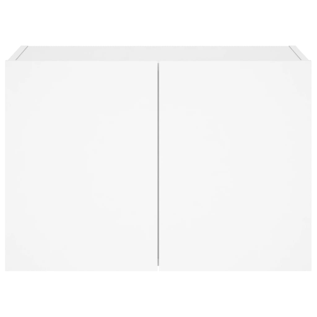 Móvel de parede para TV com luzes LED 60x35x41 cm branco