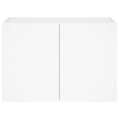 Móvel de parede para TV com luzes LED 60x35x41 cm branco