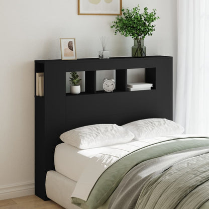 Cabeceira de Cama Giancarlo com Luzes LED - 120cm - Preto - Design Moderno