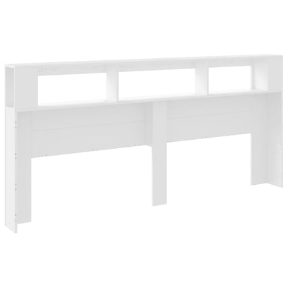 Cabeceira de Cama Giancarlo com Luzes LED - 220cm - Branco - Design Moderno