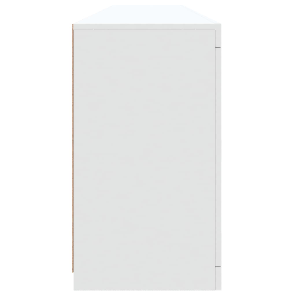 Aparador com luzes LED 202x37x67 cm branco