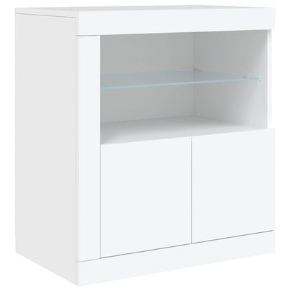 Aparador com luzes LED 283x37x67 cm branco