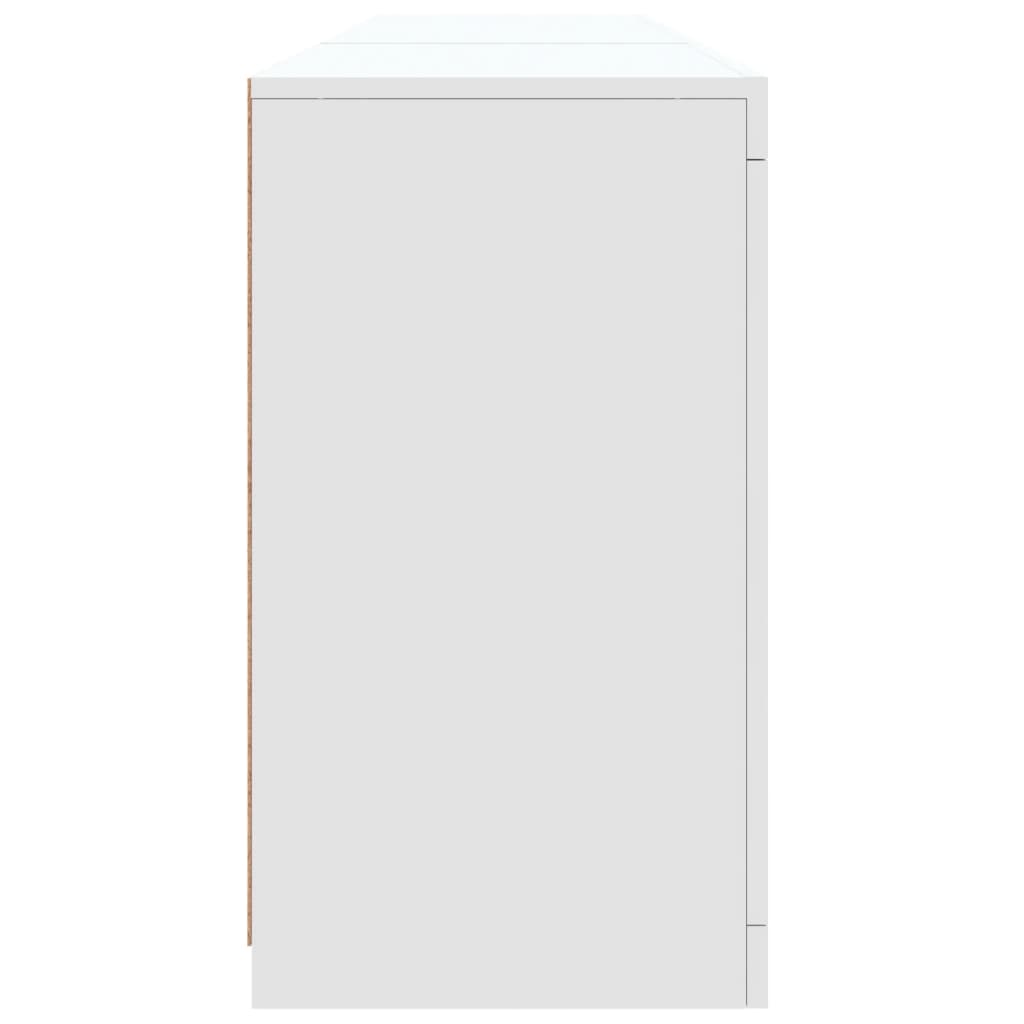 Aparador com luzes LED 162x37x67 cm branco