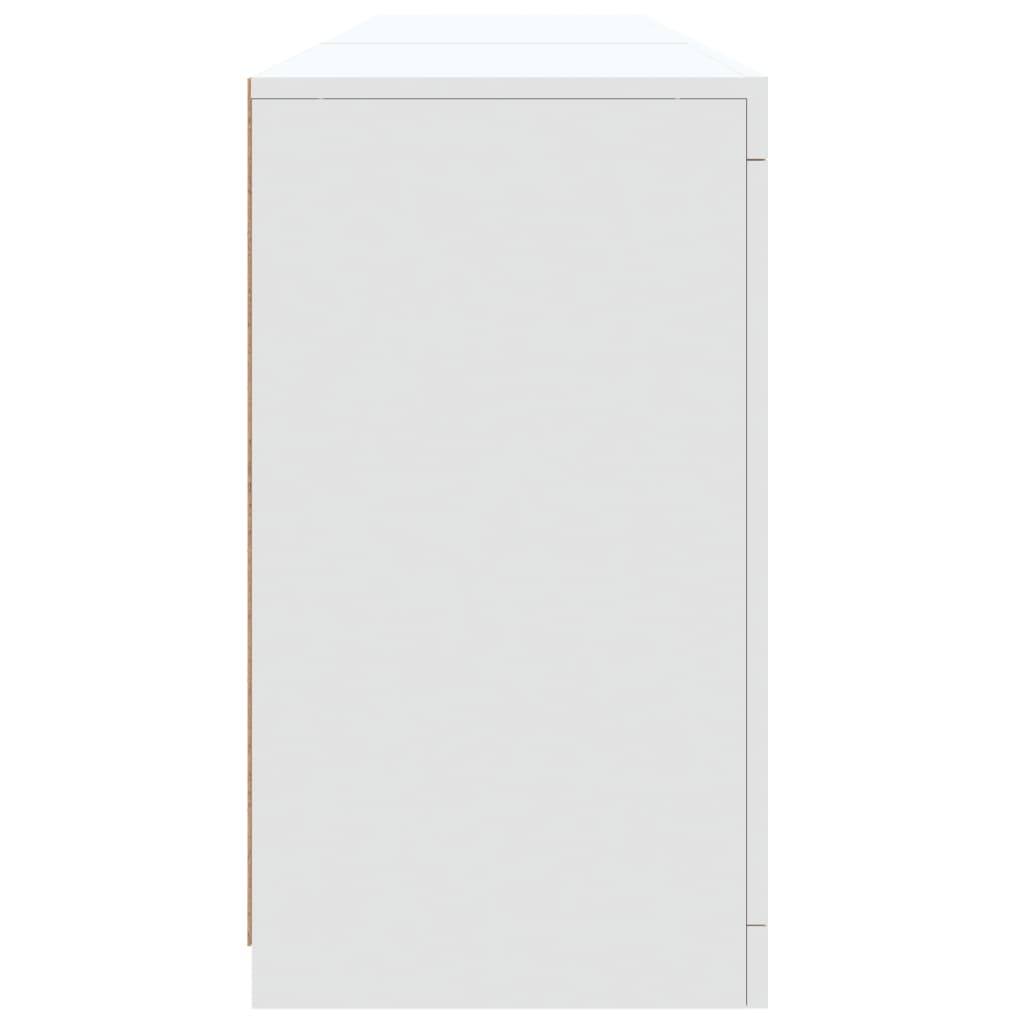 Aparador com luzes LED 181,5x37x67 cm branco