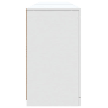 Aparador com luzes LED 181,5x37x67 cm branco