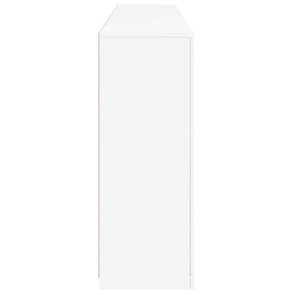 Aparador com luzes LED 181,5x37x100 cm branco