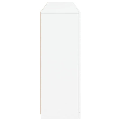 Aparador com luzes LED 162x37x100 cm branco