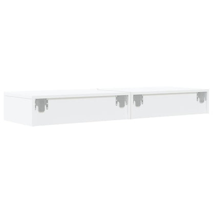 Móveis de TV com luzes LED 2 pcs 60x35x15,5 cm branco