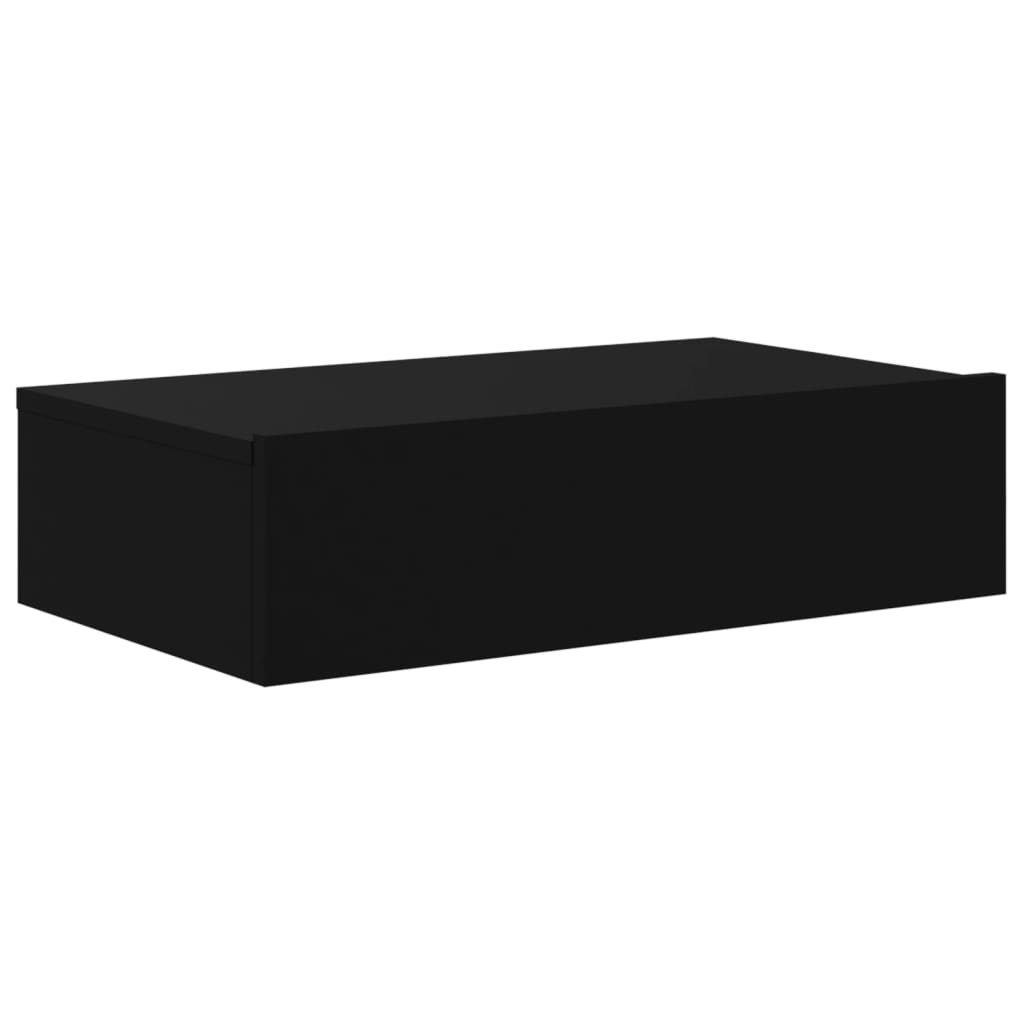 Móvel de TV com luzes LED 60x35x15,5 cm preto