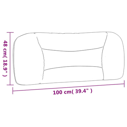 Almofadão de cabeceira 100 cm tecido castanho-escuro