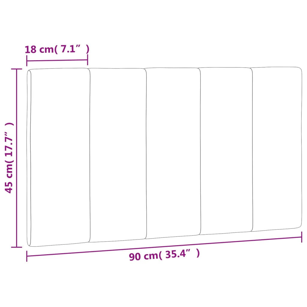 Almofadão de cabeceira 90 cm veludo preto