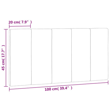 Almofadão de cabeceira 100 cm veludo cinzento-escuro