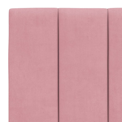 Almofadão de cabeceira 120 cm veludo rosa